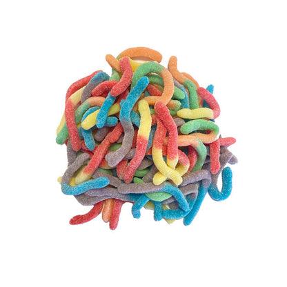 Bulk Neon Worms Broad Spectrum CBD Gummies