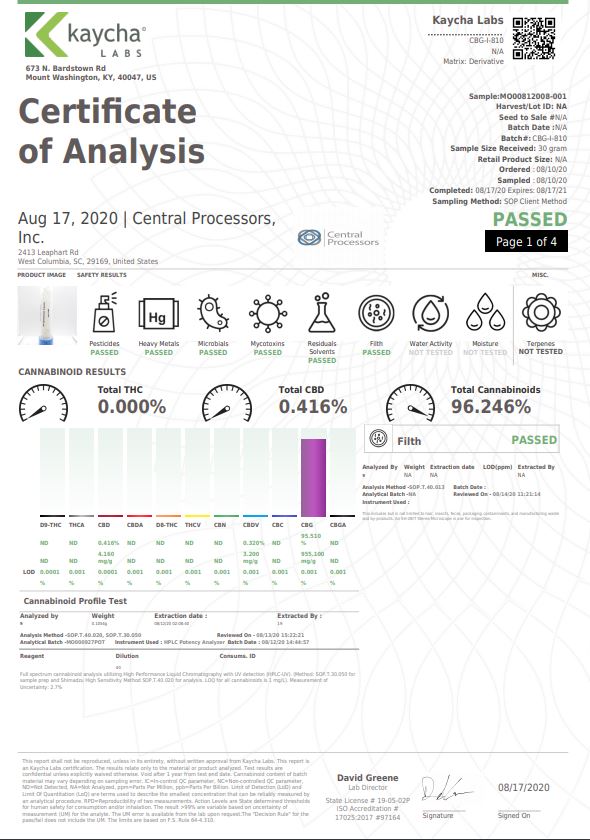 97% American Bulk CBG Isolate Wholesale UK