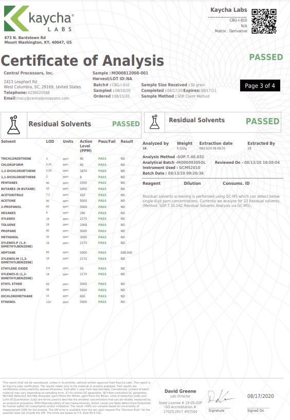 97% American Bulk CBG Isolate Wholesale UK